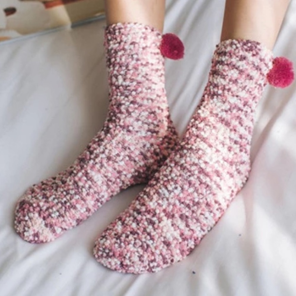 3 for $20 NWT Cozy Pink Cupcake Socks - Picture 7 of 8
